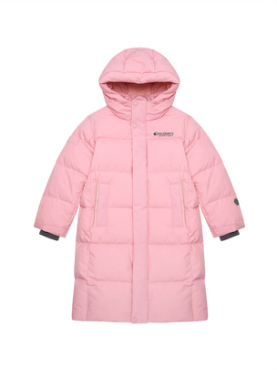 [KIDS] Leicester-G Rds Goose Down Long Jacket Pink