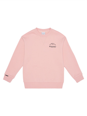 [KIDS] Brushed Back Graphic Sweatshirt Pink