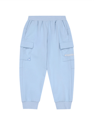[KIDS]  Pocket Pointed Traning Pants Blue