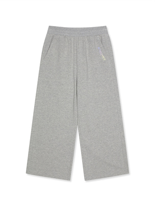 [KIDS] Wide Training Pants Melange Grey