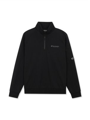 Lightweight Cargo Pocket Training Half Zip-Up Sweatshirt Black