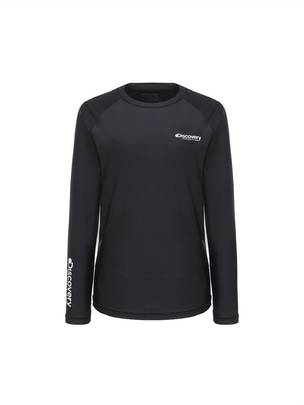 [WMS] Loose Fit Water Long Sleeve Shirts Black