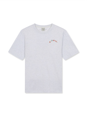 Classic Resort Small Graphic T-Shirt L.Melange Grey