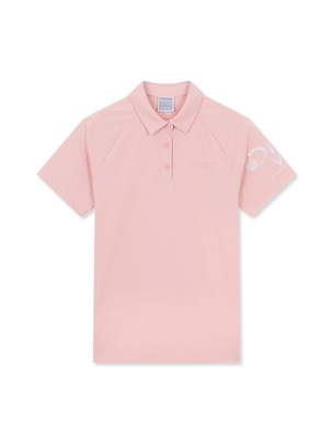 [WMS] Raglan Sleeve Point Collar T-Shirts Pink