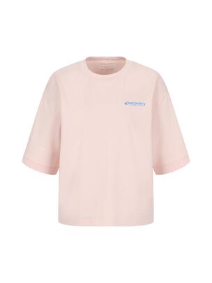 [WMS] Main Crew Beach Crop Water T-Shirts L.Pink