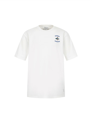 Main Crew Beach Small Graphic Water T-Shirts Off White