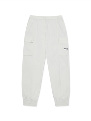 [WMS] Lightweight Tapered Cargo Jogger Pants D.Ivory