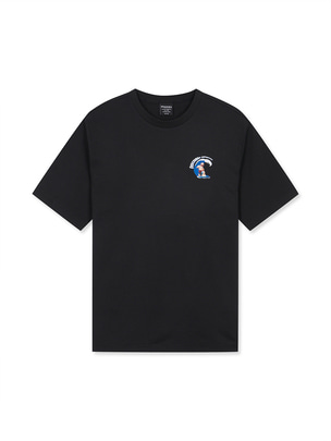 Manecrew Beach Summer Small Graphic T-Shirt Black