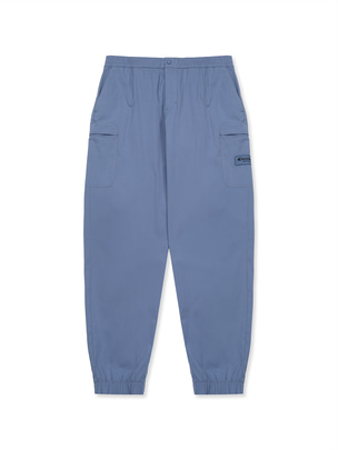 Lightweight Cotton Cargo Jogger Pants Blue