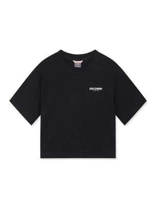 [WMS] Women`S Crop T-Shirts Black