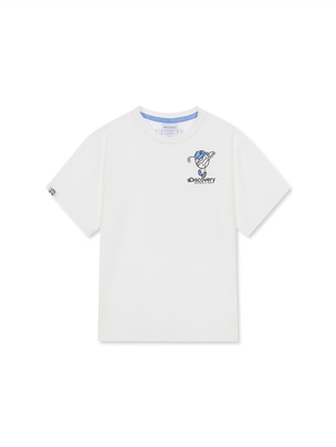 [KIDS] Character Small Graphic Shorts Sleeve T-Shirts Off White