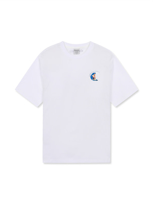 Manecrew Beach Summer Small Graphic T-Shirt Off White
