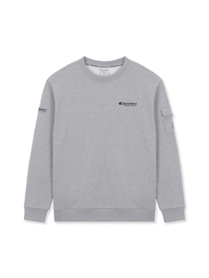 Wappen Pocket Sweatshirt Melange Grey