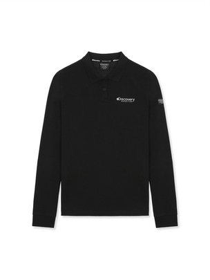 [WMS] Ted Long-Sleeve Collar T-Shirts Black