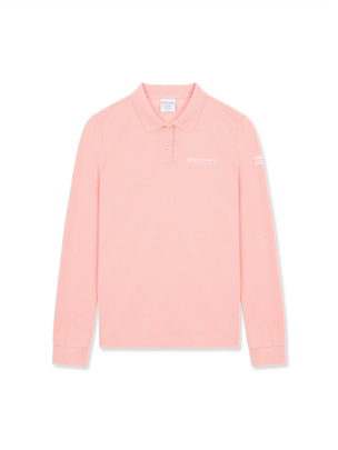 [WMS] Ted Long-Sleeve Collar T-Shirts L.Pink