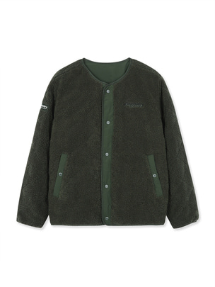 Reversible Quilting Fleece Jacket D.Khaki