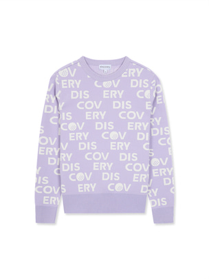 [WMS] Allover Logo Sweater Ptn.Violet
