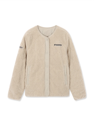 [WMS] Reversible Quilted Fleece Jacket L.Beige