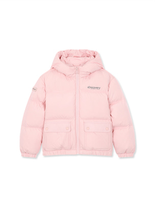 [KIDS] Girls Crop Shorts Down Jacket Pink