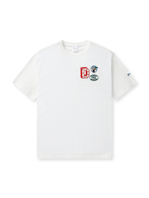 Kinzo Varsity Multi Wappen T-Shirt Off White
