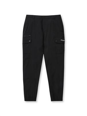 Tapered Cargo Jogger Pants Black