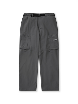 Belted Loose Cargo Pants D.Grey
