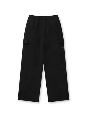 [WMS] Semi-Wide Cargo Pants Black