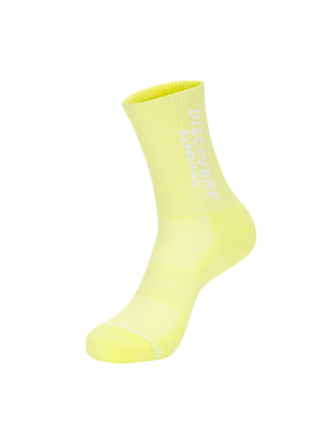 Double Logo Jacquard High Length Socks L.Yellow