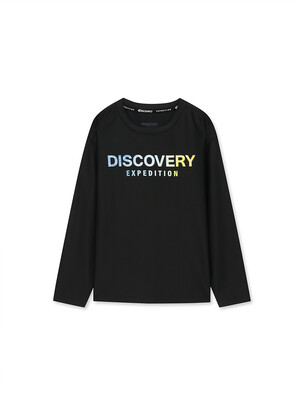 [KIDS] Big Logo Water Long Sleeve T-Shirt Black
