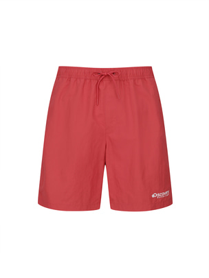 Basic Full Banded Board Shorts Red