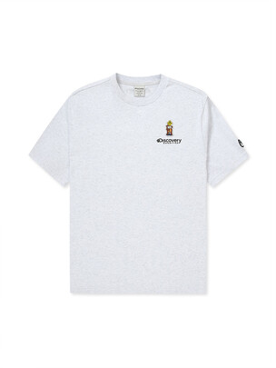 Main Crew Outdoor Small Graphic Wappen T-Shirts L.Melange Grey