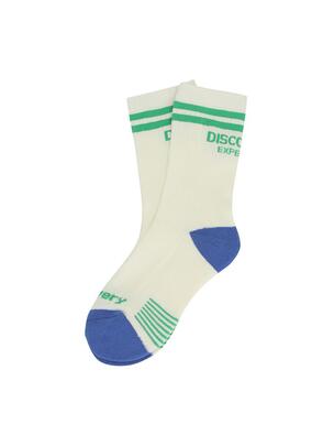 [KIDS] Stripe Color Block High Length Socks L.Green