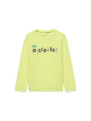 [KIDS] Graphic Water Long Sleeve T-Shirt Lime