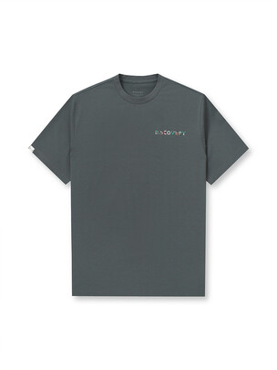 Athleisure Typo Graphic T-Shirts D.Grey