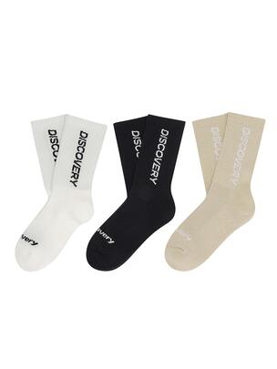 [KIDS] 3Pairs Basic High Length Socks White2